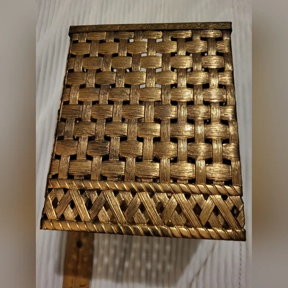 Golden Brass Tissue Box Cover, bed bath and beyond - Picture 10 of 12